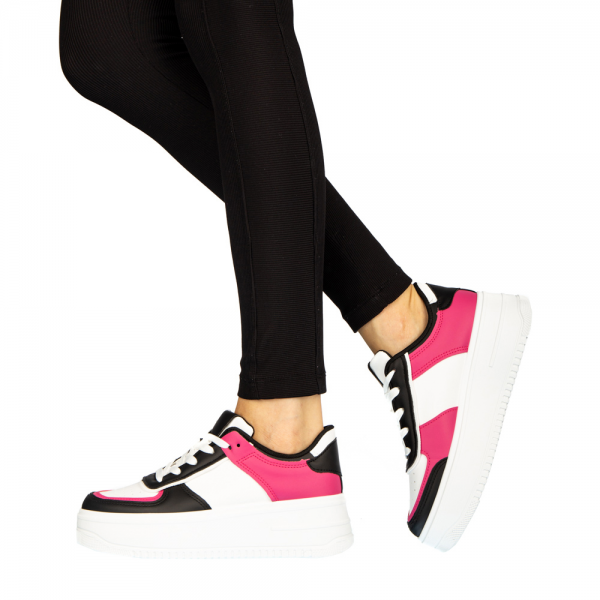 Γυναικεία αθλητικά παπούτσια Biona λευκά με ροζ - Kalapod.gr